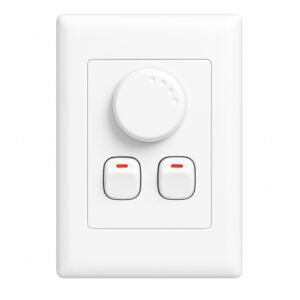 Dimmer Light Switch with 2 Gang Control 250V White