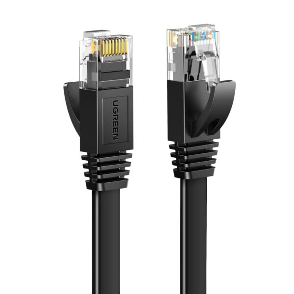 UGREEN NW102 Cat6 U/UTP Flat Ethernet Cable 8m - Black - Image 2